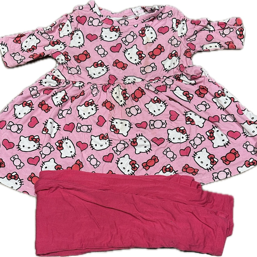 2T Little Snuggles Hello Kitty Peplum/Leggings